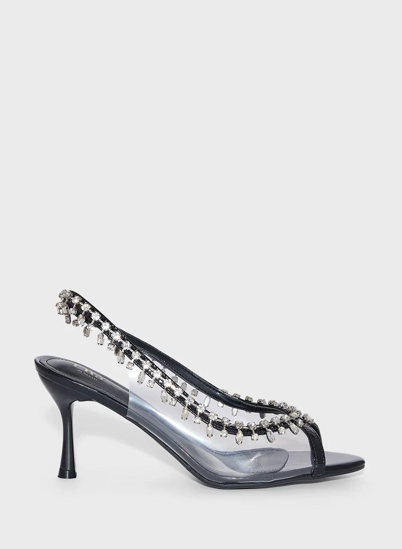 Ella Limited Edition Diamante Peep Toe Pump