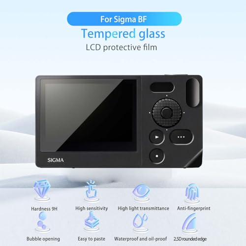 NOUKAJU [3 Pack] Screen Protector for Sigma BF, HD Tempered Glass,9h Hardness,Scratch,Anti-Fingerprin,Tempered Glass Film Guard for Sigma BF - Image 2