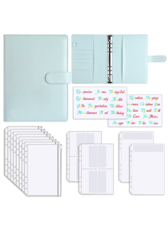 HONGYANG A5 Loose-leaf Folder Zipper Bag Macaron Notebook Leather Pu Loose-leaf Book Cash Budget Journal Book - Image 1