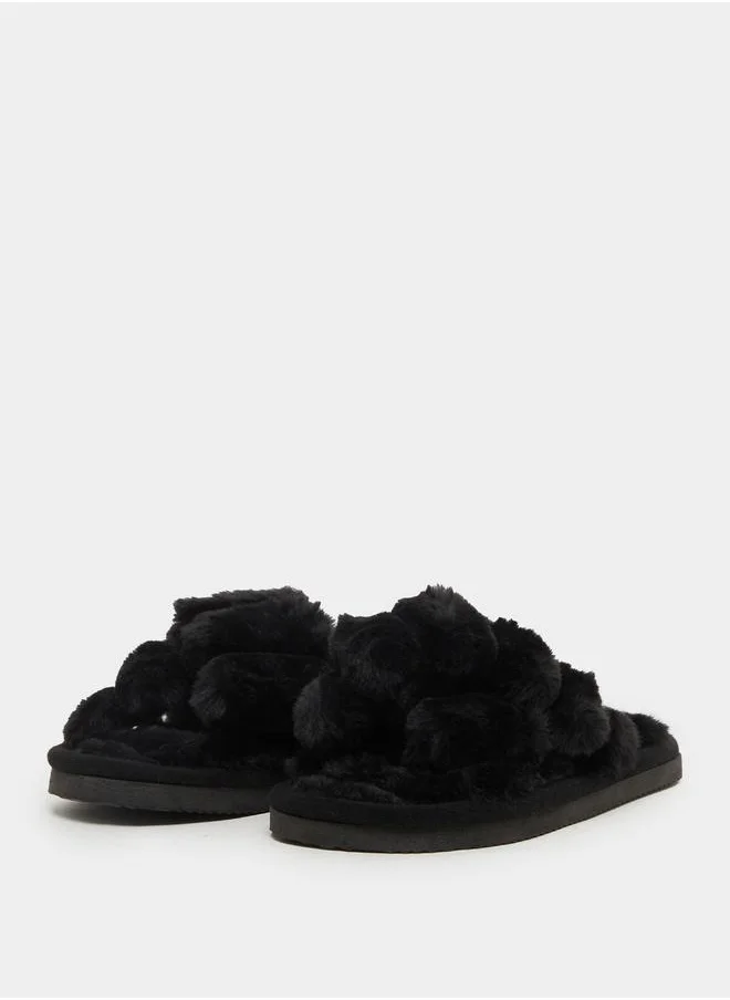 ستايلي Textured Fluffy Bedroom Slippers