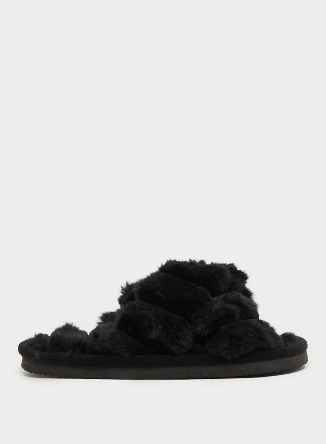 Styli Textured Fluffy Bedroom Slippers - Image 2