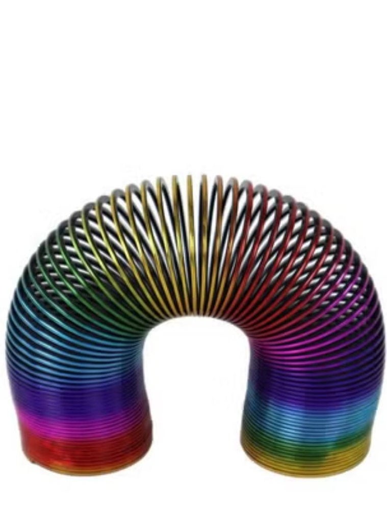 Generic - Spring into Joy - Gift works Metallic Effect Rainbow Spring 15cm - Classic Toy Springy: Unleash Fun! - Image 1