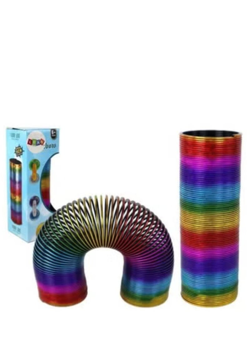 Generic - Spring into Joy - Gift works Metallic Effect Rainbow Spring 15cm - Classic Toy Springy: Unleash Fun! - Image 1