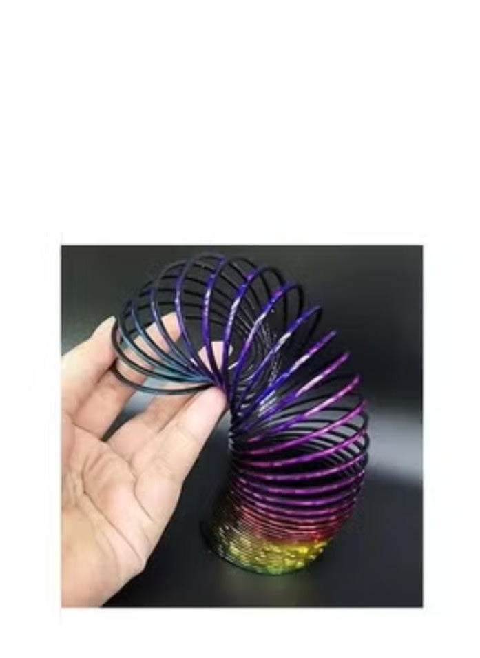 Generic - Spring into Joy - Gift works Metallic Effect Rainbow Spring 15cm - Classic Toy Springy: Unleash Fun! - Image 1