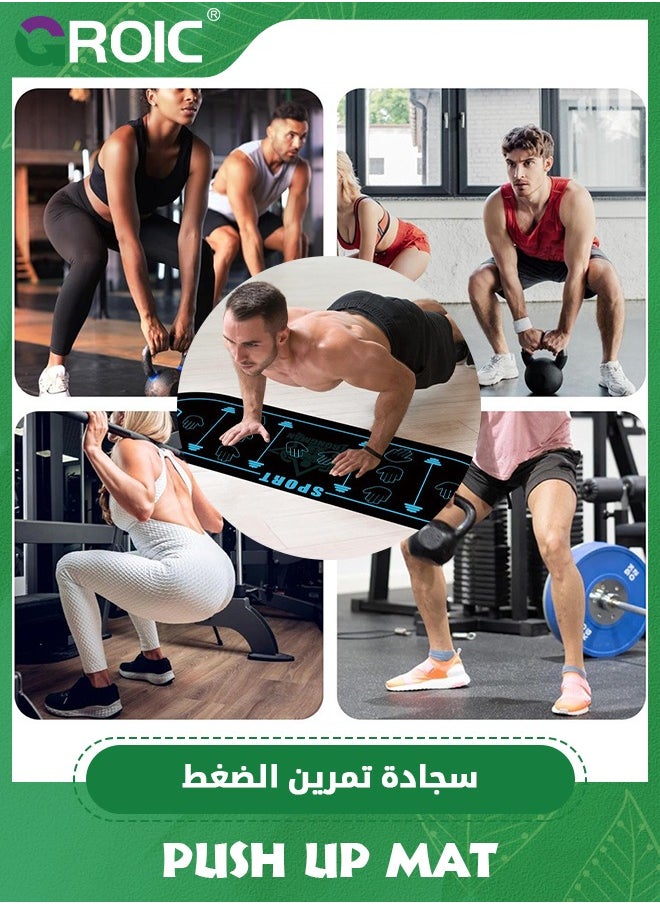 Push Up Mat,Push Up Bar Set,Multi-Function Strength Training Equipment,Perfect Pushup Board for Exercise,Push Up mat System