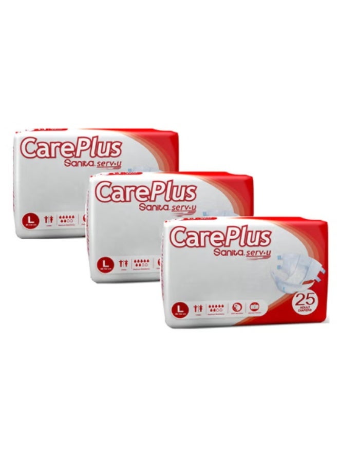 Sanita Serv-U Adult Diaper, Large, 75 Count