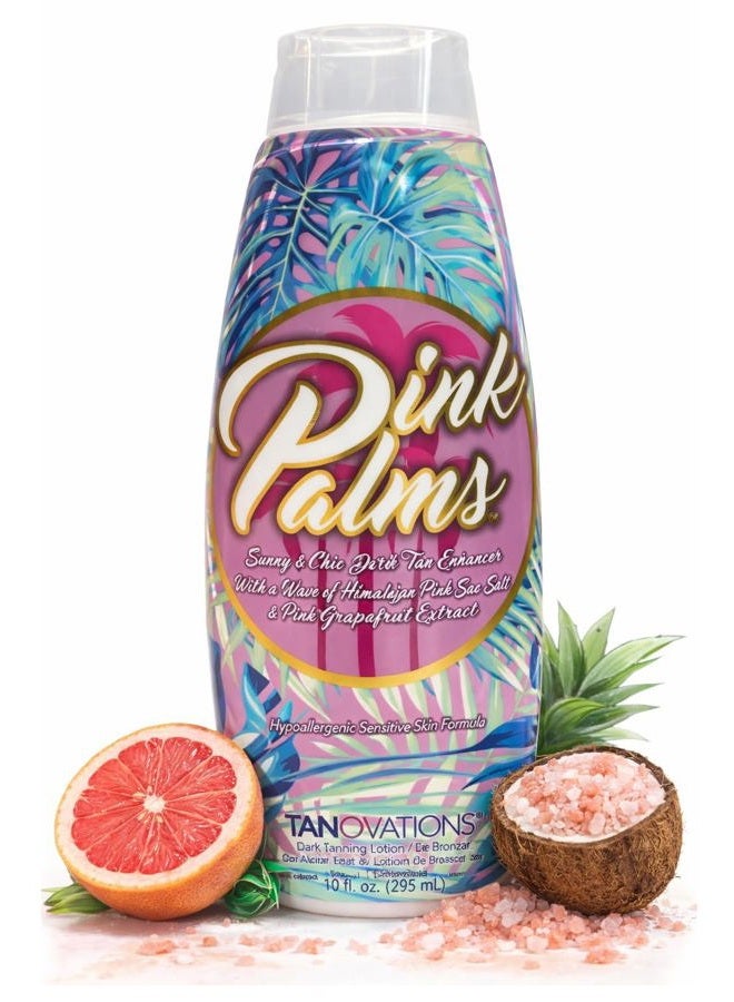 TANOVATIONS Pink Palms Sunny & Chic Dark Tan Enhancer - 300ml - Image 1