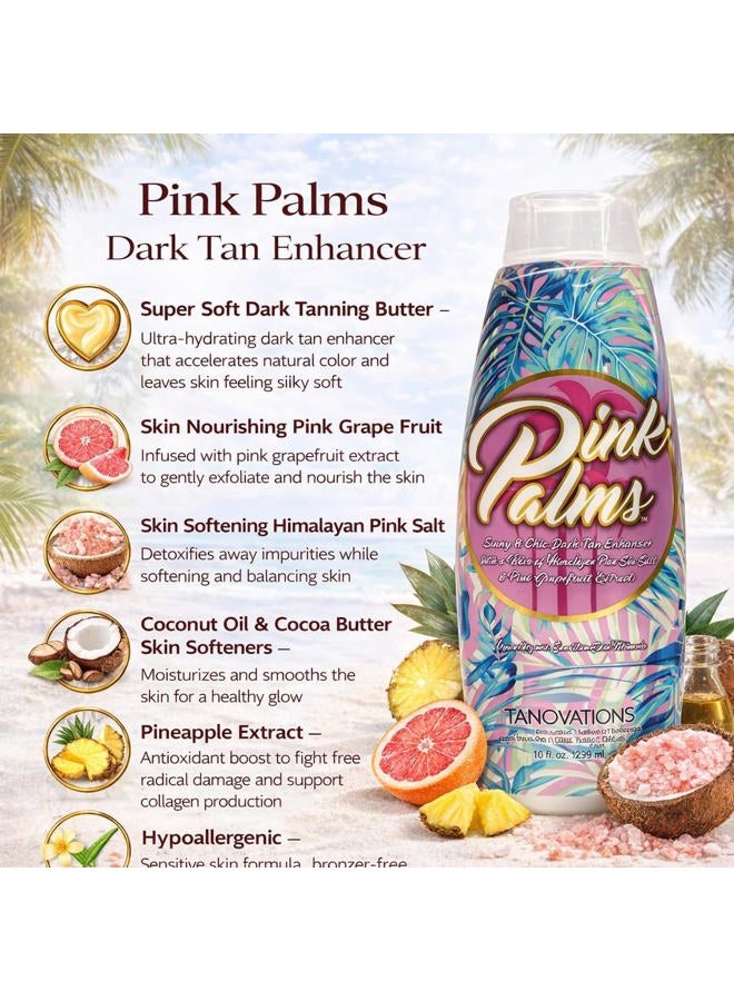 TANOVATIONS Pink Palms Sunny & Chic Dark Tan Enhancer - 300ml - Image 4