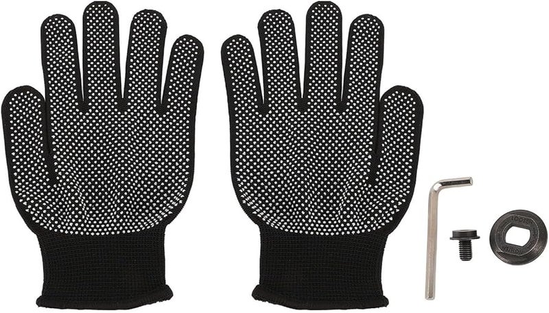 مجموعة كاملة من شفرات المنشار من الفولاذ عالي السرعة مع صامولة وغسالة المشبك الخارجي ومفتاح سداسي وقفازات لـ DCS372 وDCS390 وDCS391 - Image 1