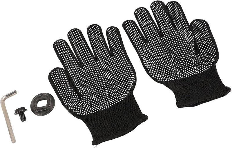 مجموعة كاملة من شفرات المنشار من الفولاذ عالي السرعة مع صامولة وغسالة المشبك الخارجي ومفتاح سداسي وقفازات لـ DCS372 وDCS390 وDCS391 - Image 4