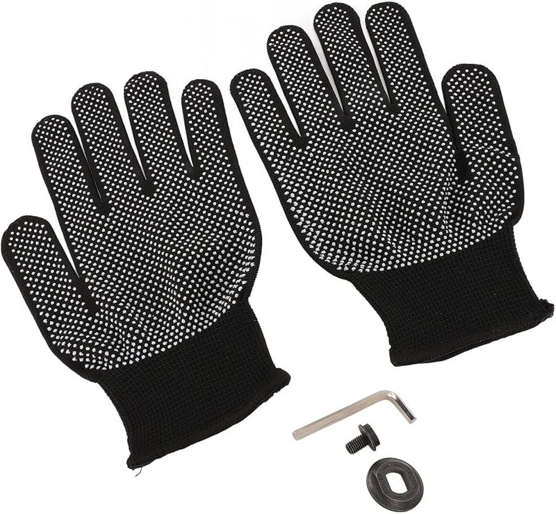 مجموعة كاملة من شفرات المنشار من الفولاذ عالي السرعة مع صامولة وغسالة المشبك الخارجي ومفتاح سداسي وقفازات لـ DCS372 وDCS390 وDCS391 - Image 5