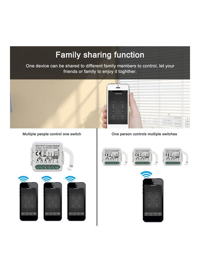 NIBEMINENT Intelligent Curtain Two-way Switch White - Image 4