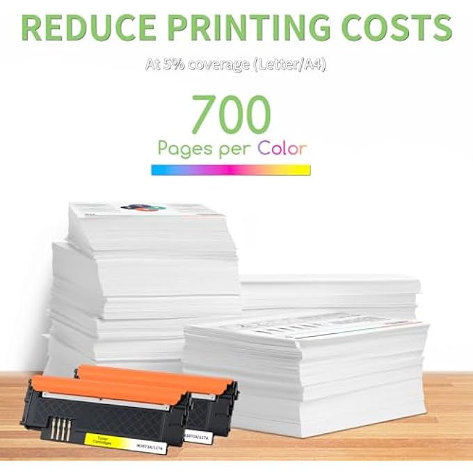 HEWLETT PACKARD 117A TONER SET WITH CHIP COMPATIBLE WITH HP 117A FOR TONER COLOUR LASER MFP 179FWG 178NWG 178NW 179FNW 150NW 150W 178 179 W2072A (YELLOW, PACK OF 2) - Image 3
