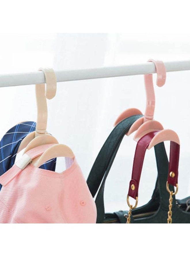 fashionhome - Sticky Wall Mounted Hanger Hook Holder Assorted Color Rotating Wardrobe Bag Hanger - Image 1
