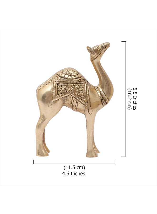 Two Moustaches Brass Camel Showpiece, Showpiece for Home Decor, Antique White, Pack of 1 - Image 5