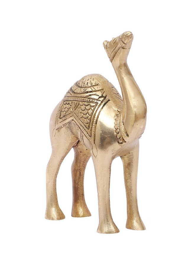 Two Moustaches Brass Camel Showpiece, Showpiece for Home Decor, Antique White, Pack of 1 - Image 4
