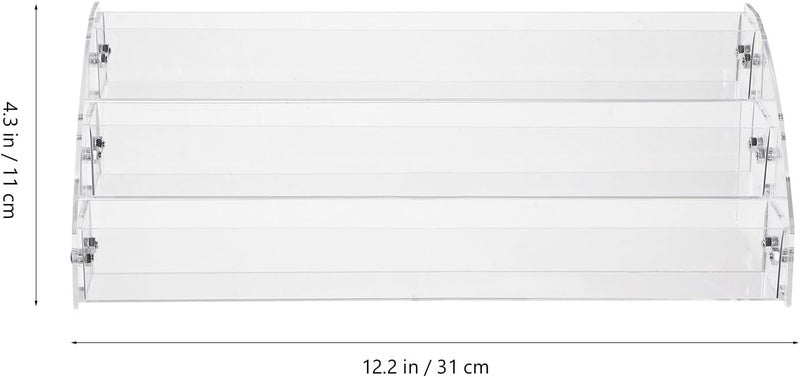 2pcs Nail Polish Holder Rack 3-layer Nail Polish Organizer Shelf 31cm Long for Salon and Home Use - Image 2