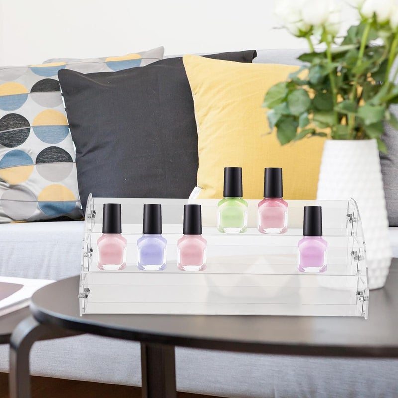 2pcs Nail Polish Holder Rack 3-layer Nail Polish Organizer Shelf 31cm Long for Salon and Home Use - Image 5