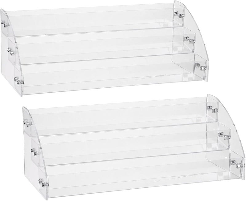 2pcs Nail Polish Holder Rack 3-layer Nail Polish Organizer Shelf 31cm Long for Salon and Home Use - Image 1