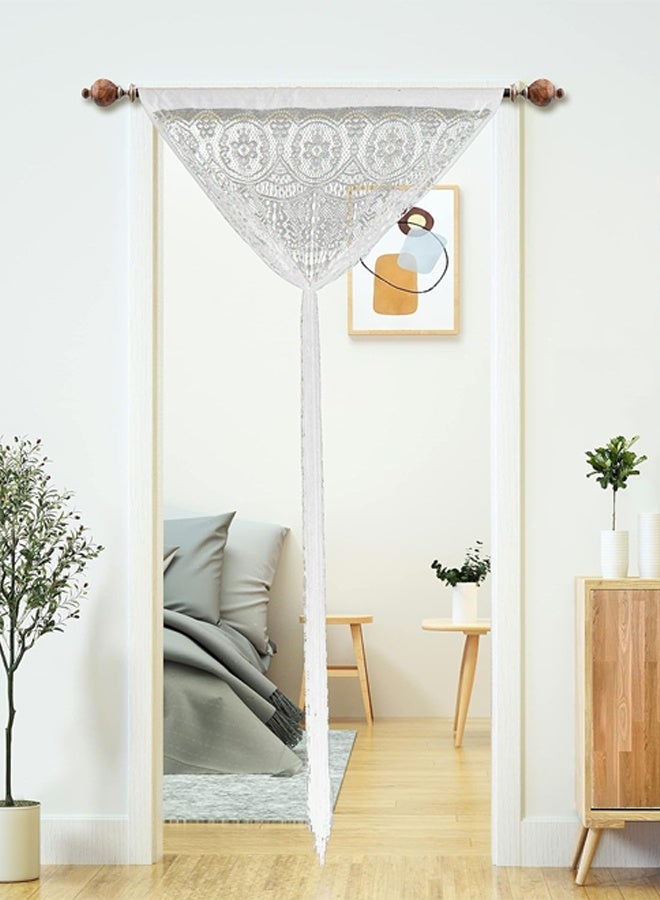 DUNISO Door String Curtain, Boho Doorway Window Curtains for Wall Divider, Cute Strip Tassel Curtain for Wedding, Coffee House, Restaurant Parts,White (1m*2m) - Image 3