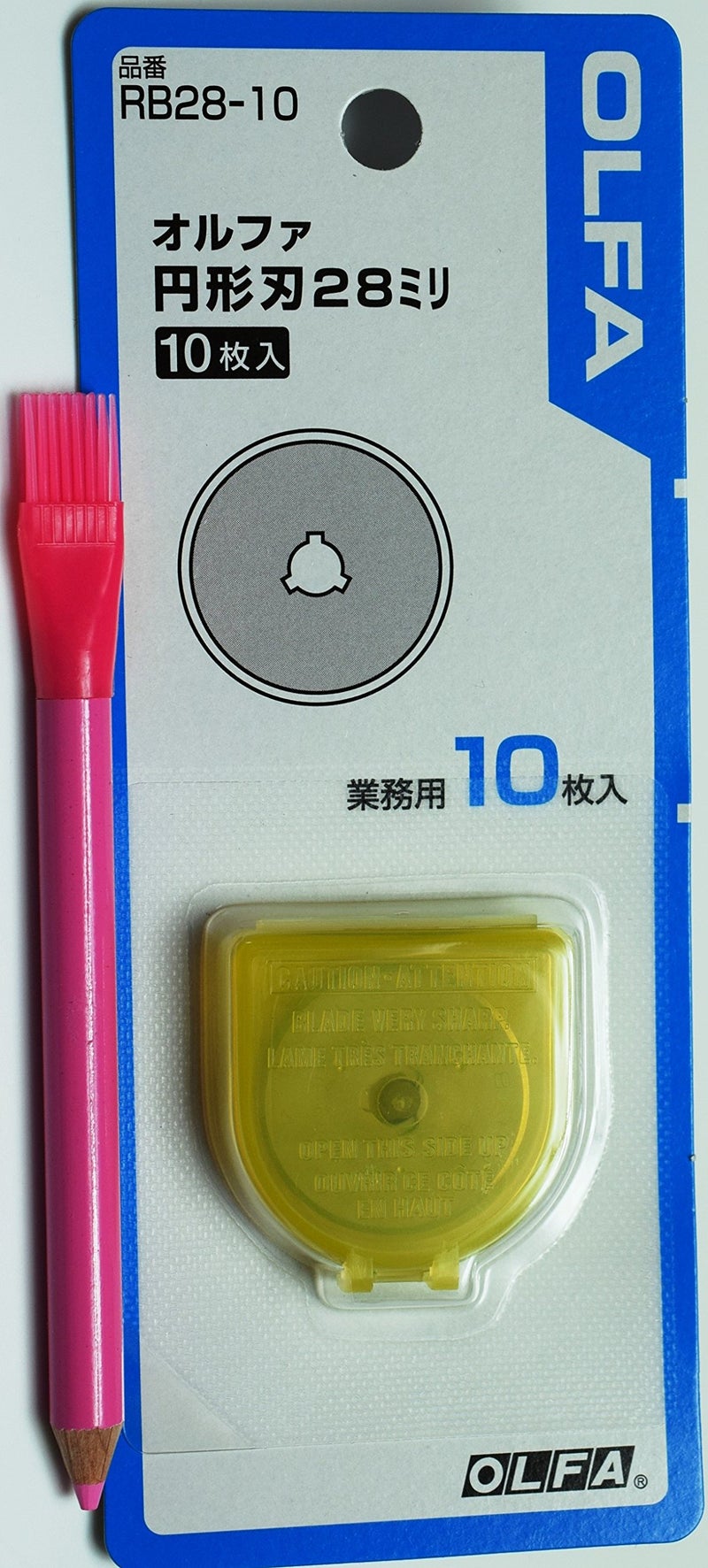 OLFA 28mm Tungsten Tool Steel Rotary BladesSet of 10 Marking Pen Japan Import 28mm x10