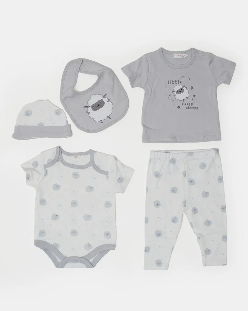 REDTAG Infant Girls Assorted 5-Piece Gift Set