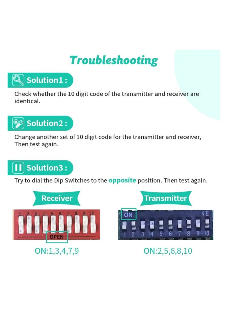 2 Replacement for Multicode Linear 3089 Garage Gate Door Opener Remote Transmitter,308911,MCS308911,10 dip Switch 300mhz,Grey