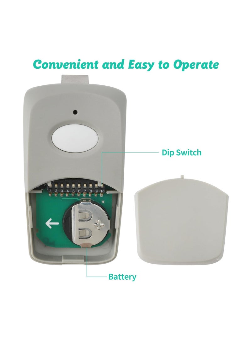 2 Replacement for Multicode Linear 3089 Garage Gate Door Opener Remote Transmitter,308911,MCS308911,10 dip Switch 300mhz,Grey