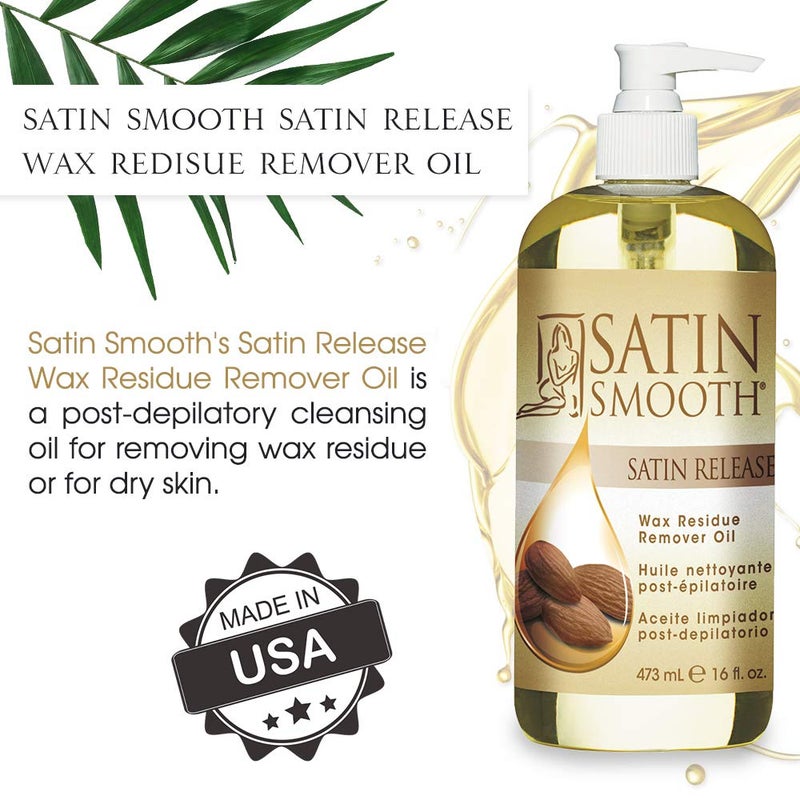 Satin Smooth Satin Release Wax Residue Remover Oil, Post-Wax Treatment Fast-Dissolving, 16 oz, 1-pack - Image 5