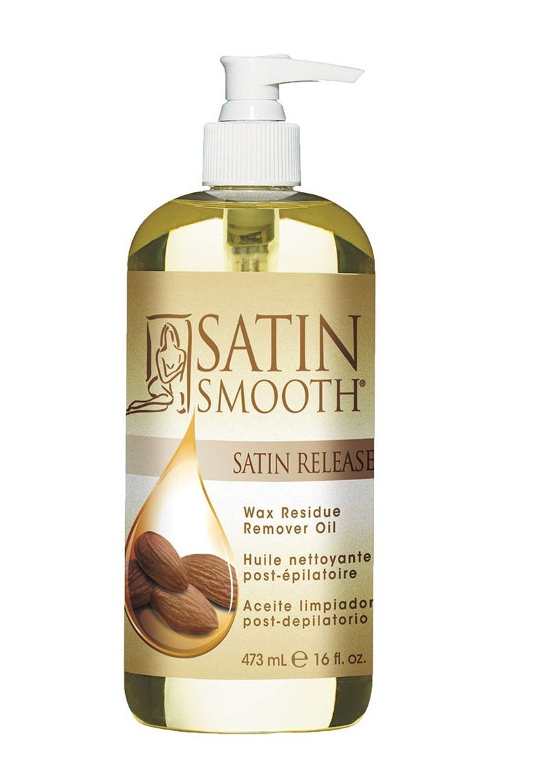 Satin Smooth Satin Smooth Satin Release Wax Residue Remover Oil, Post-Wax Treatment Fast-Dissolving, 16 oz, 1-pack  - Image 1