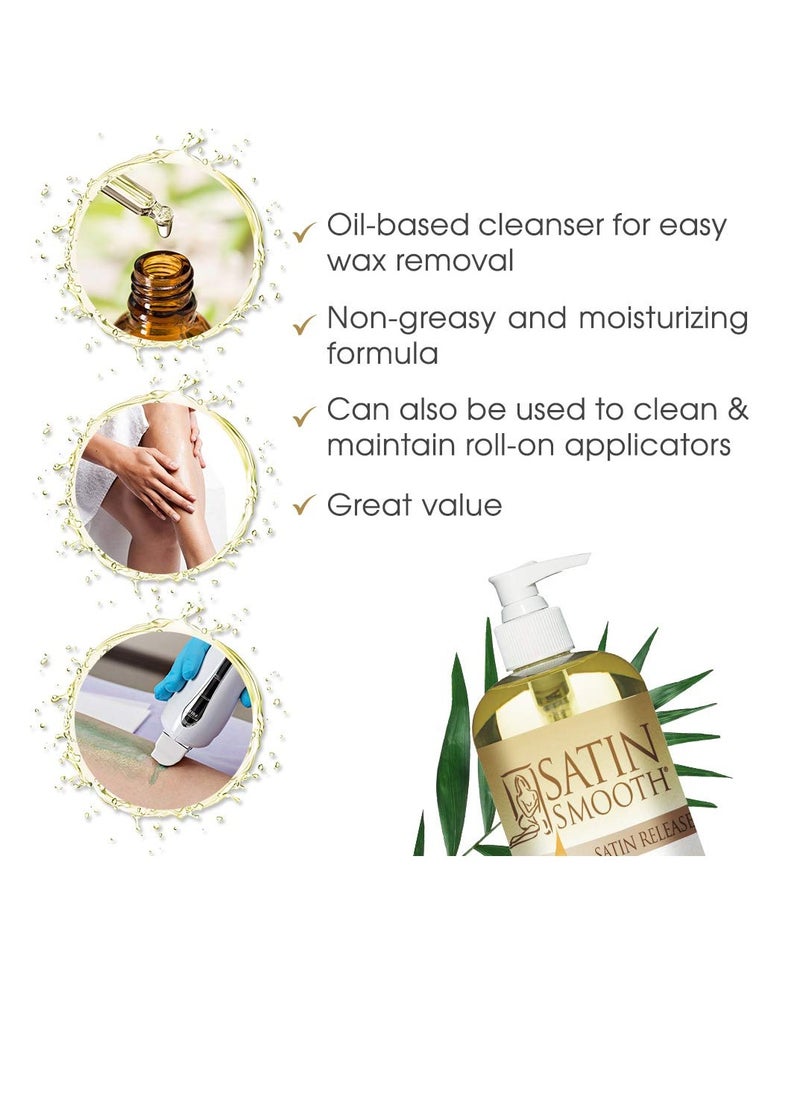Satin Smooth Satin Smooth Satin Release Wax Residue Remover Oil, Post-Wax Treatment Fast-Dissolving, 16 oz, 1-pack  - Image 5