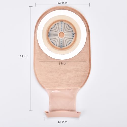 Rainlotus 20 PCS Colostomy Bags Ostomy Supplies- Rainlotus One Piece Ostomy Bag 15mm-60mm Cut-to-Fit Drainable Pouches with Clamp Closure for Ileostomy Stoma Care（8 Clamps Included） - Image 3