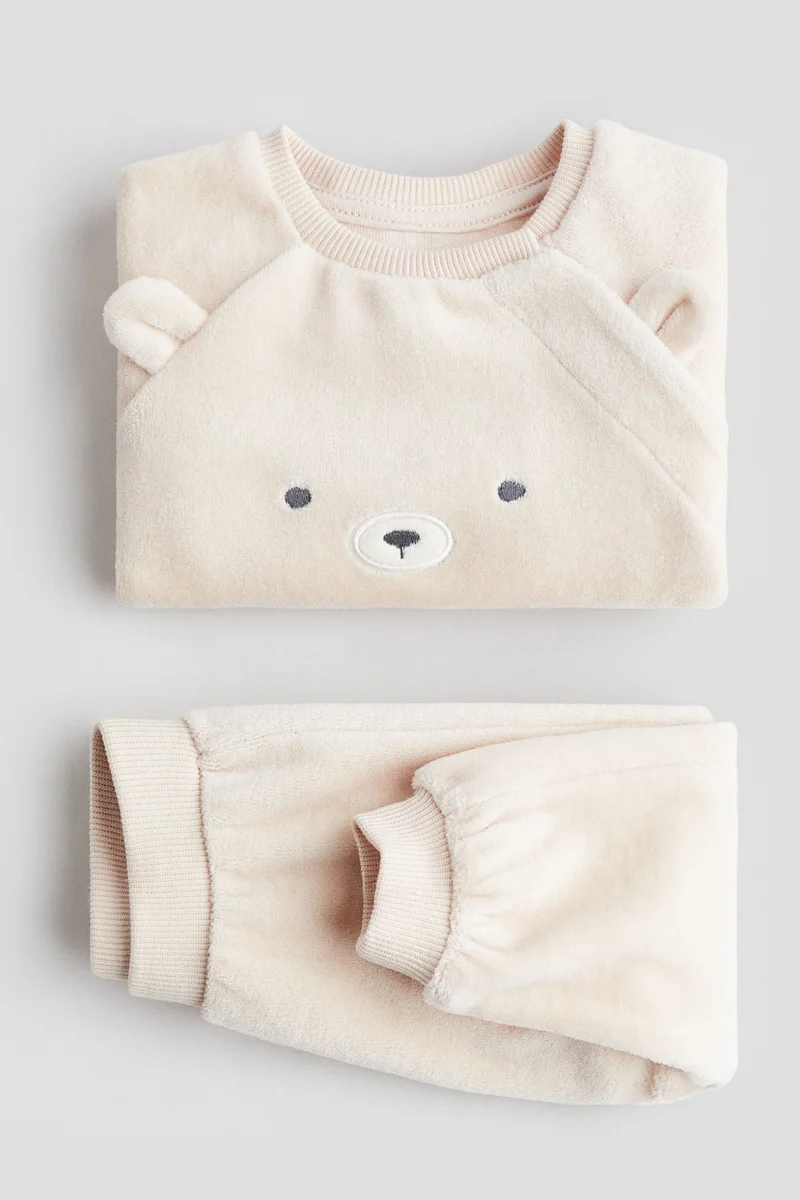 H&M 2-piece velour set