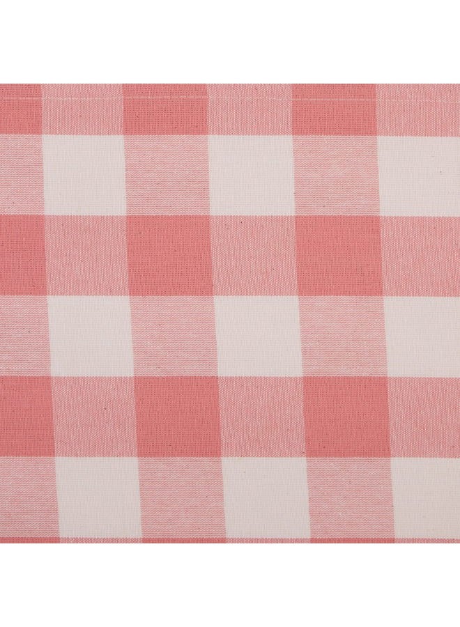 DII Buffalo Check Collection, Classic Farmhouse Table Runner, 14x72, Pink & White - Image 3