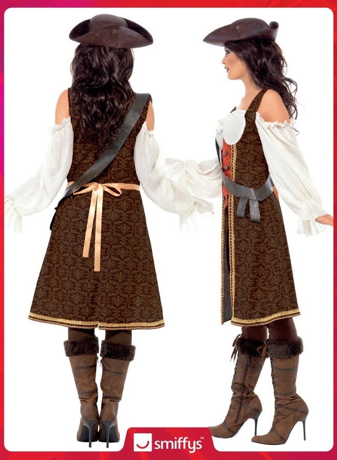 Smiffys High Seas Pirate Wench Costume, Brown, S - UK Size 08-10 - Image 4