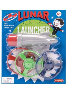 Schylling Lunar Launcher  Retro Launching Toy  Shoots Colorful Disks Horizontally and Vertically  Includes Launcher and Three Disks  Ages 6 and Up