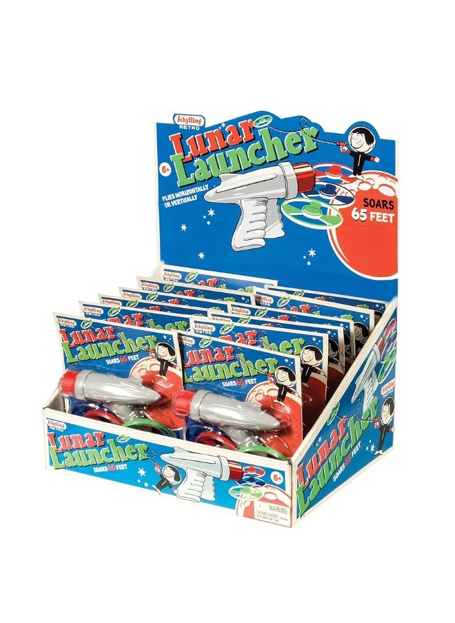 Schylling - Schylling Lunar Launcher  Retro Launching Toy  Shoots Colorful Disks Horizontally and Vertically  Includes Launcher and Three Disks  Ages 6 and Up - Image 1