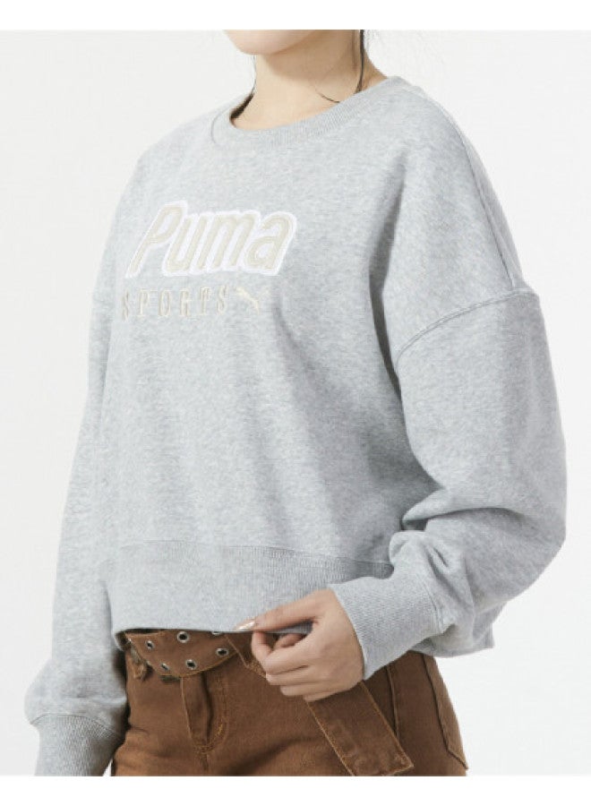 PUMA Round Neck Fashion Long Sleeve Terry Warm Sweatshirt Women'S Casual Pullover Hoodie - Image 1