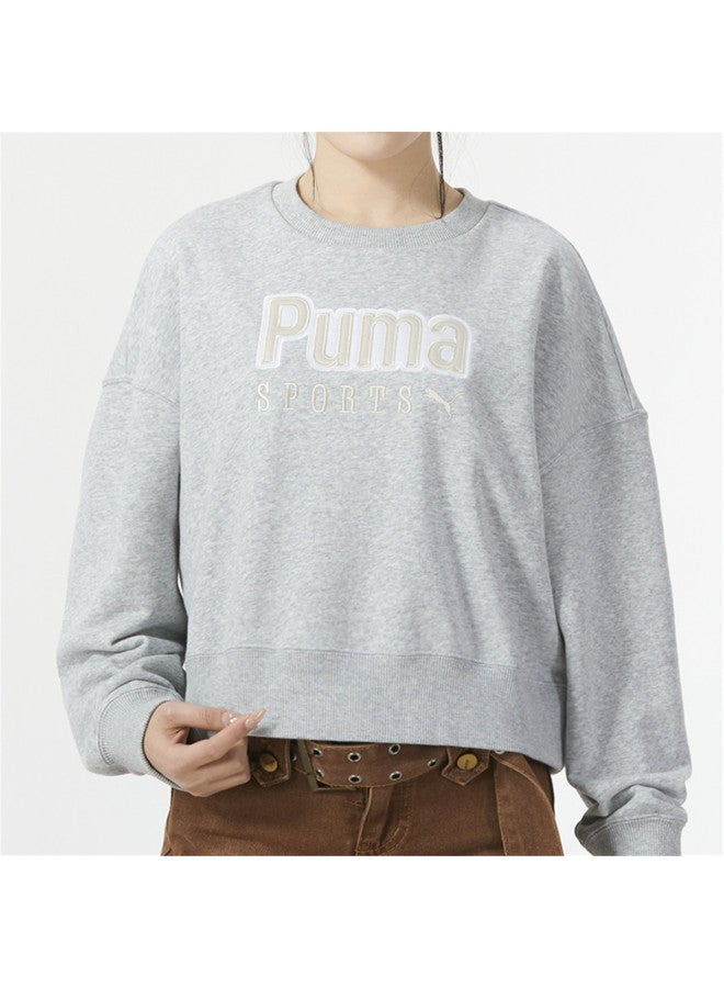 PUMA Round Neck Fashion Long Sleeve Terry Warm Sweatshirt Women'S Casual Pullover Hoodie - Image 3