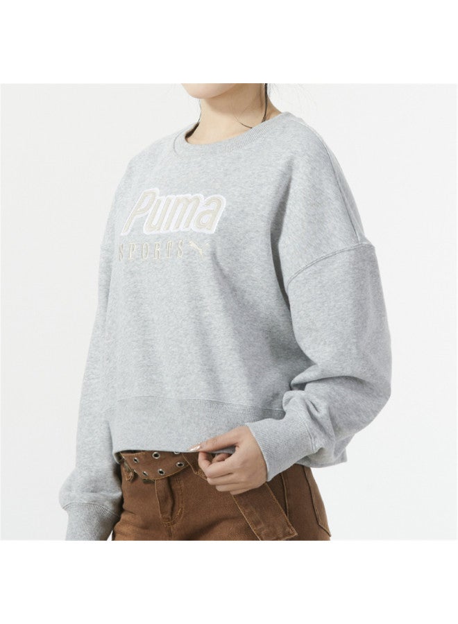 PUMA Round Neck Fashion Long Sleeve Terry Warm Sweatshirt Women'S Casual Pullover Hoodie - Image 2