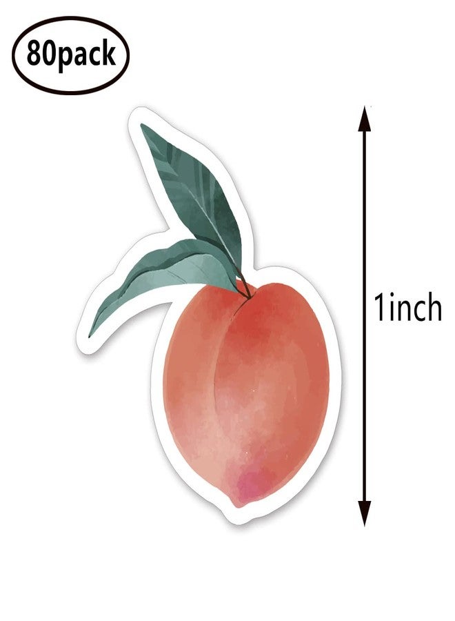 GUVSPTI Peach Fruit Stickers 1in for Scrapbooking, Arts, Craft, Kids DIY, Journals 80-Pack - Image 2