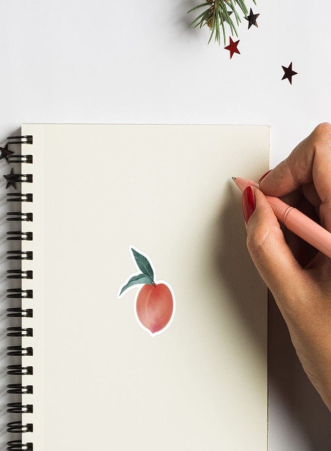 GUVSPTI Peach Fruit Stickers 1in for Scrapbooking, Arts, Craft, Kids DIY, Journals 80-Pack - Image 3