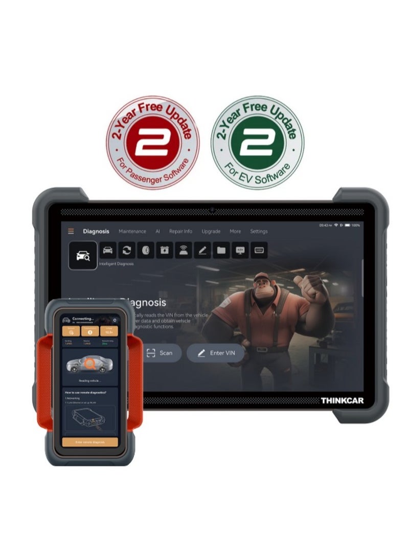 فكر في السيارة ثنك تول إكسبرت 394 – جهاز تشخيص ذكي بالذكاء الاصطناعي إصدار 2024، شاشة لمس 12 بوصة، عرض بيانات VCI في الوقت الحقيقي، نظام TCOS، شاشة مزدوجة، سعة 256GB، كاميرا 13MP، تشخيص شامل بمستوى الوكالة، دعم TPMS، ADAS، برمجة المفاتيح، مع تحديثات مجانية لمدة سنتين - Image 1