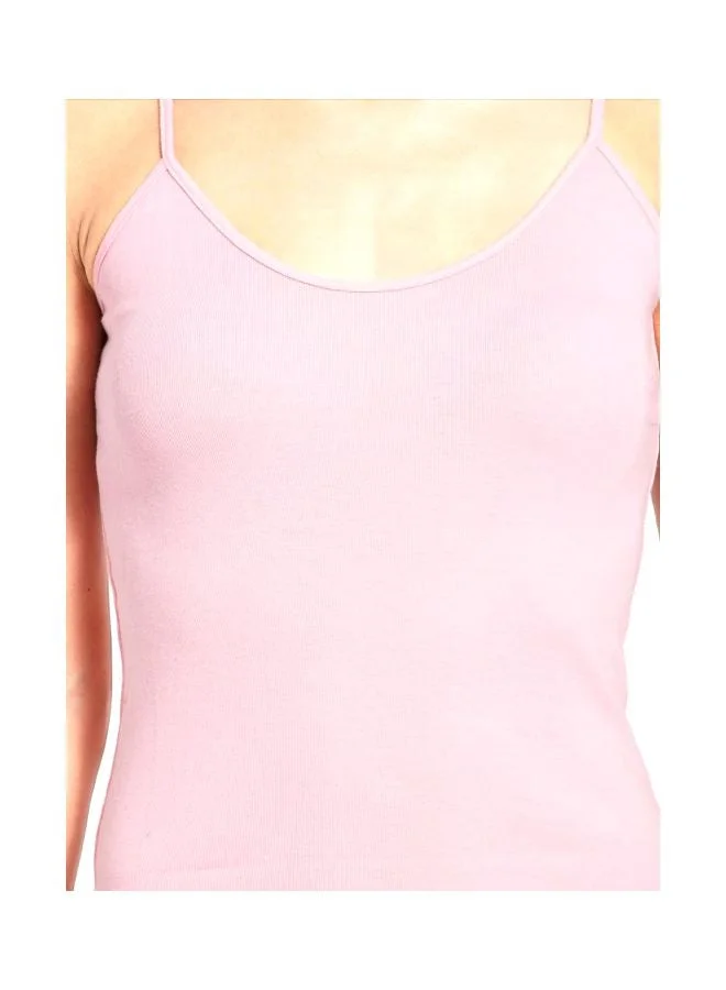 Jockey Candy Pink 1487 Women Super Combed Cotton Rib Camisole with Adjustable Straps and StayFresh Treatment for Women | Best Price UAE