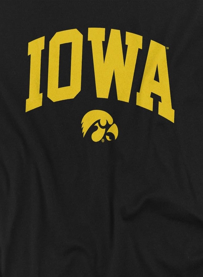 LOGOVISION University of Iowa One Color Arched Unisex Adult T Shirt, Black, Large - Image 3