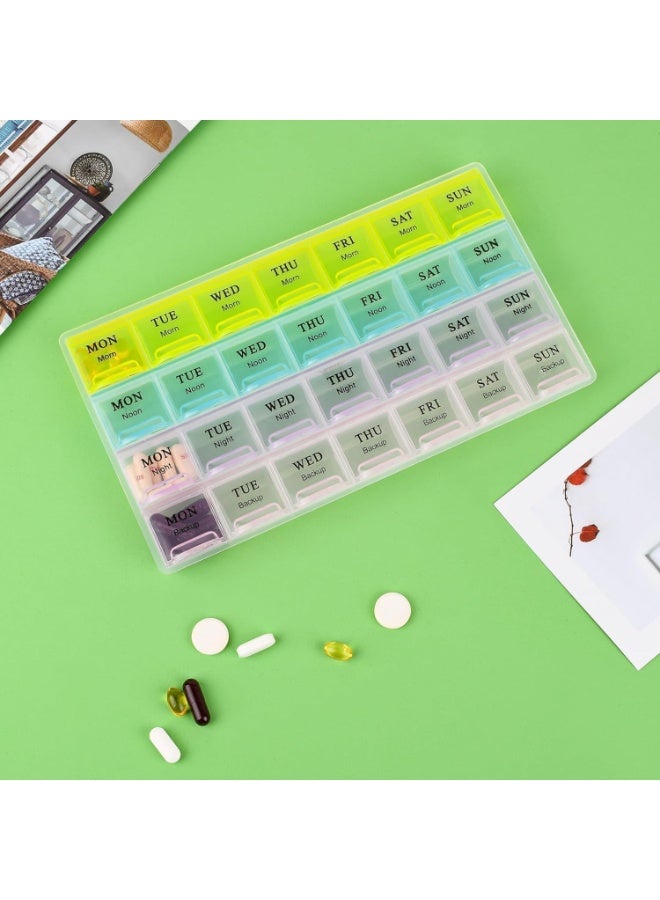 7-Day Weekly Pill Organizer Box – 28-Compartment Medicine and Supplement Storage with Secure Lids, Easy Dose Management, Travel-Friendly Pill Case - Image 4