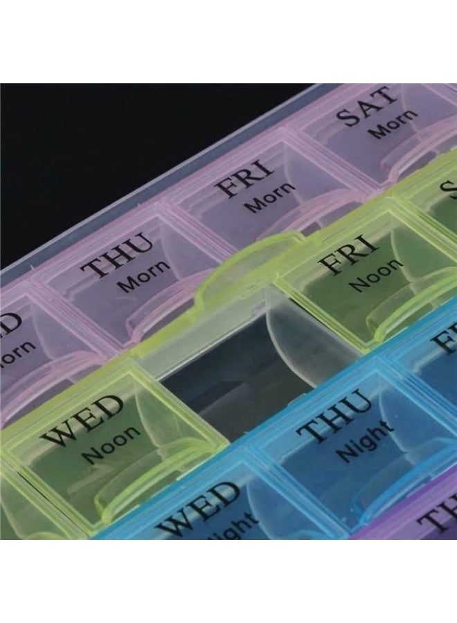 7-Day Weekly Pill Organizer Box – 28-Compartment Medicine and Supplement Storage with Secure Lids, Easy Dose Management, Travel-Friendly Pill Case - Image 5