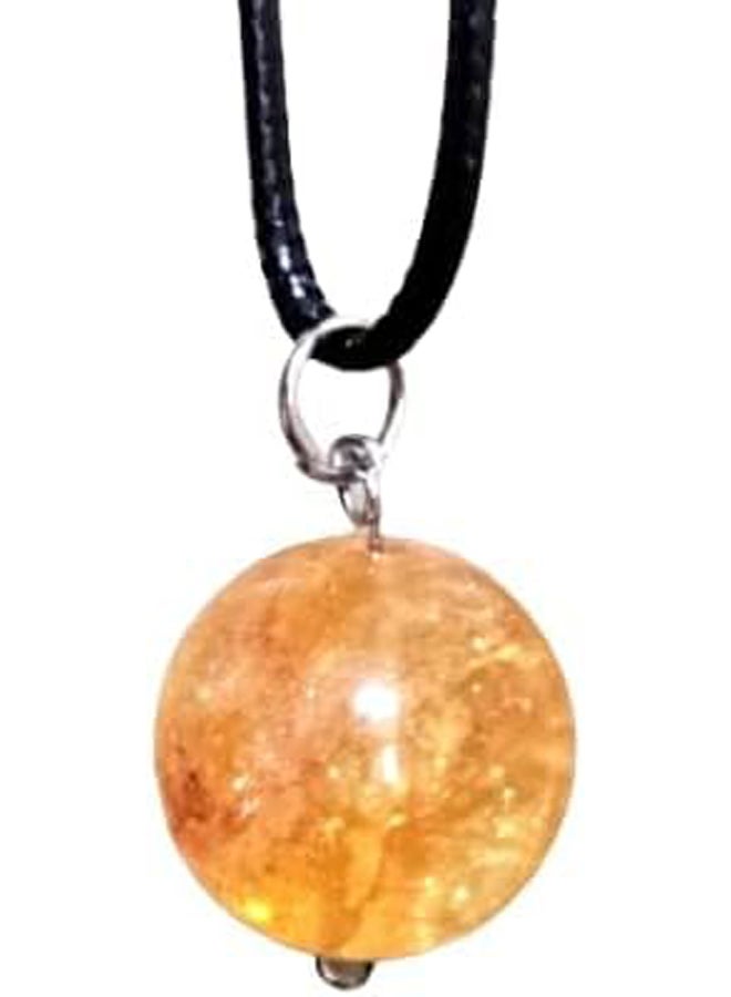 Natural Citrine Gemstone Pendant Necklace - Image 2