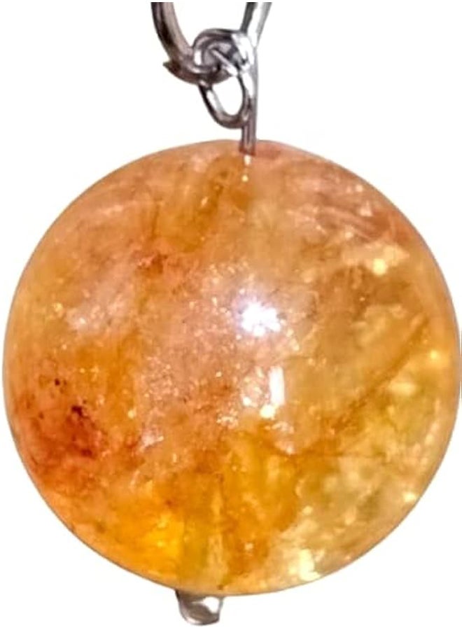 Natural Citrine Gemstone Pendant Necklace - Image 1