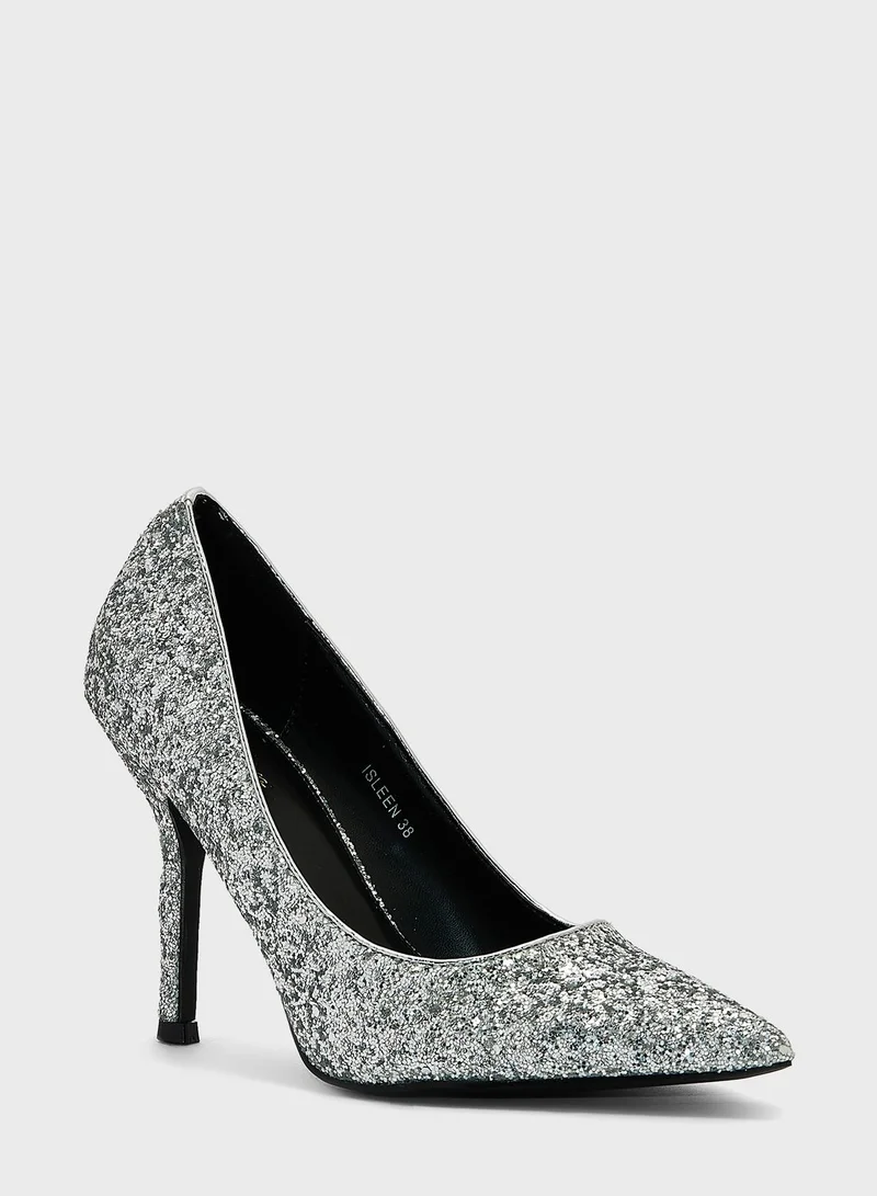 Ginger Glitter Pointed Pump